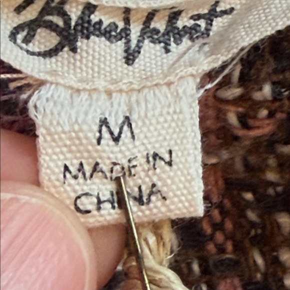 NWT Blue Velvet Women's Pink and White Patchwork Shacket Size M Boho Pockets - Picture 9 of 14